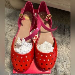 Women's Pink and Red Mel Shoes